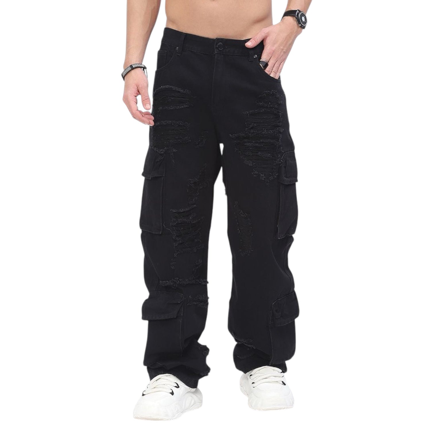 WAIMEA: Baggy Cargo Denim M8195